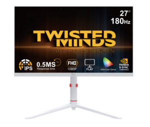 Twisted Minds - Arctic Pro Series 27" FHD - 180HZ 0.5MS Fast IPS HDMI 2.1 Gaming Monitor - White