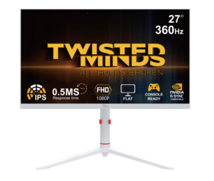Twisted Minds - Arctic Pro Series 27" FHD - 360HZ 0.5MS Fast IPS HDMI 2.1 Gaming Monitor - White