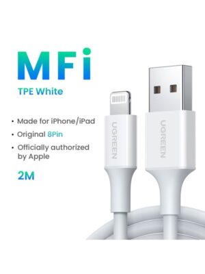 UGREEN USB-A Lightning - 2m - Hvid