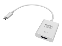 Vision TC-USBCHDMI - Ekstern videoadapter - USB-C 3.1 - HDMI - hvid - detailsalg