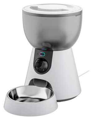 PetWant F17-C Automatisk Foderautomat til Kæledyr - 4L, 1080p Kamera, WiFi - Hvid