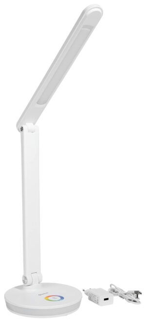 Platinet PDL400 Skrivebordslampe - 12W, RGB, USB-C - Hvid