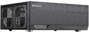 Silverstone GD09B-C HTPC Kabinet - ATX, Micro-ATX, SSI CEB, USB 3.0, USB-C - Sort