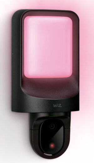 WiZ Udendørs Væglampe med Kamera - 10,5W, 1250lm, WiFi - Sort