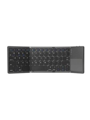 XtremeMac Bluetooth Travel Keyboard Foldable with Touchpad - Tastatur - Amerikansk engelsk - Sort