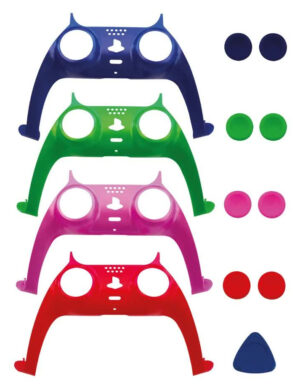 iMP Tech Styling Sæt med Faceplate og Thumb Grips til PS5 DualSense Controller - 4 Farver
