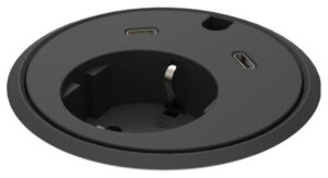 Formingf. Powerdot 17 B 1 Eludtag type F - 2 USB-C, 30W - Sort