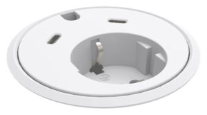 Formingf. Powerdot 17 W 1 Eludtag type F - 2 USB-C, 30W - Hvid
