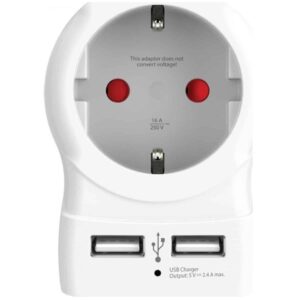 Skross Europe To Europe Usb Stikdåse Rejseadapter
