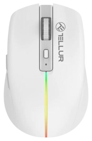 Tellur Silent Click Trådløs Mus - RGB, 6 knapper - Hvid
