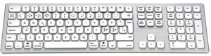 Voxicon Trådløst Tastatur I Fuld Størrelse 295bwl - Bluetooth Og 2,4 Ghz Til Pc/mac Trådløs Nordisk