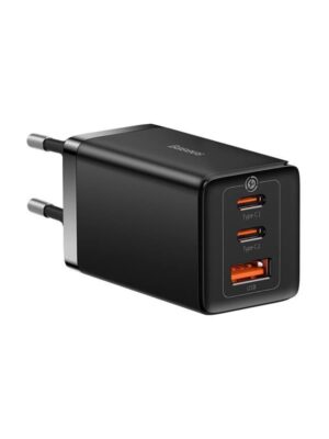 Baseus GaN5 Pro 2xUSB-C + USB 65W (black)