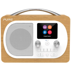 Pure Evoke H4 bærbar DAB+ radio (med hank) Lys eg