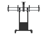 SMS Func Mobile Video Conference Vogn med hjul 2 LCD-displays / CPU / kamera 46"-65"