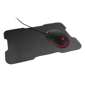 VARR Gaming Mus med Musemåtte (3200 dpi) Sort, Rød