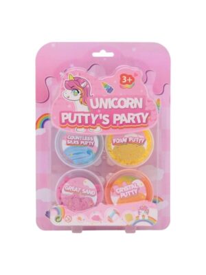 Johntoy Unicorn Putty Party 4pcs