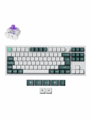 Keychron Q3 HE 80% Knob Wireless Tri-Mode QMK - Gateron 2.0 Magnetic Switch - Shell White - Gaming Tastatur - Uden Numpad - Nordisk - Hvid