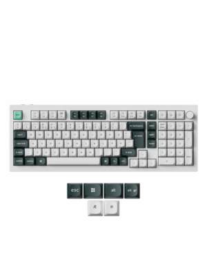 Keychron Q5 HE 96% Knob Wireless Tri-Mode QMK - Gateron 2.0 Magnetic Switch - Shell White - Gaming Tastatur - Nordisk - Hvid
