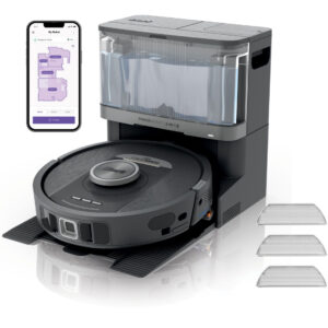 Shark RV2800YEEU Robotstøvsuger med Moppefunktion - Selvtømmende, 650W - Sort