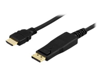 X-Shield - Adapterkabel - DisplayPort han til HDMI han - 2 m - sort