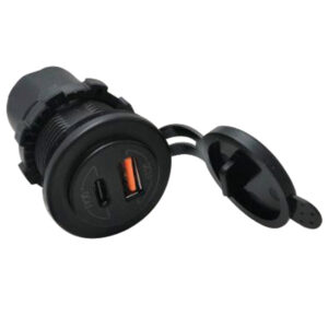 1852 USB udtag Type 1&USB C med 1m kabel, 12/24V IP65 / 12 / 24 V