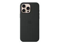 Mobilcover Apple iPhone 16 Pro Max – silicone med MagSafe, sort