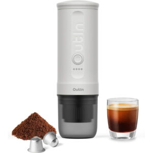 Outin Fino Bærbar Espressomaskine - Sand Hvid
