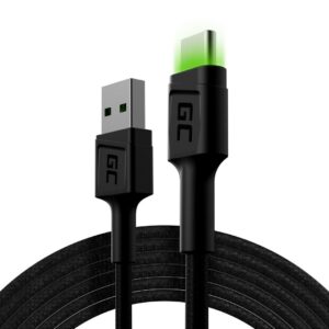 USB-C kabel 2 m – Green Cell, USB-A til USB-C, USB 2.0, sort