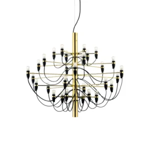 Flos 2097 Sarfatti lysekrone Messing 30 lamper