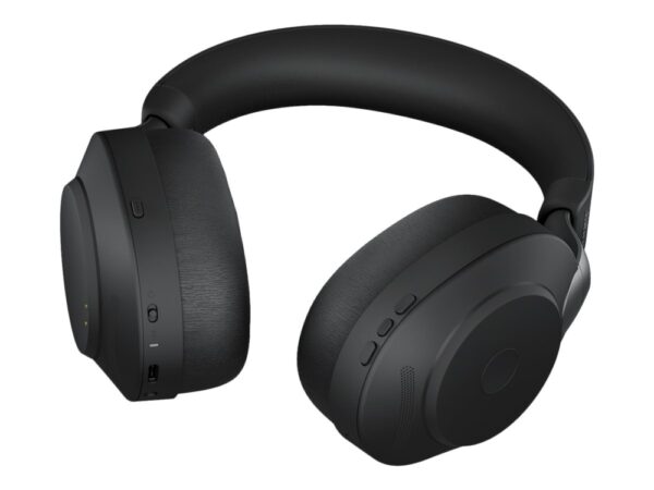 Jabra Evolve2 85 UC Stereo - Headset - fuld størrelse - Bluetooth - trådløs, kablet - aktiv støjfjerning - 3,5 mm jackstik - støjisolerende - sort
