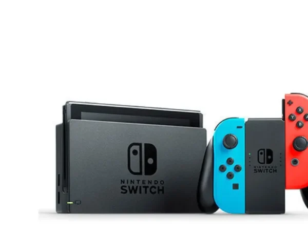 Nintendo | Switch V2 - Spilkonsol - Full HD - 32GB - sort | Inkl. 2 x Joy-Con (Neonrød/Neonblå)