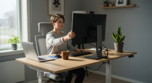 Ergonomi hjemmekontor setup