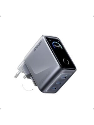 Anker Prime Charger (160W 3 Ports Smart Display) - Silver