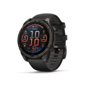 Garmin fēnix 8 - 47 mm AMOLED Sapphire, Sort | Multisport Smartwatch med Topo-kort (fēnix 8, 47 mm)