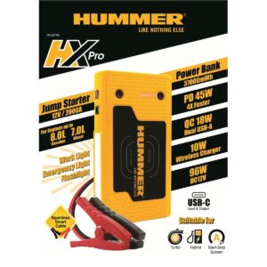 Hummer HX Pro starthjælp 12 V - powerbank m. LED