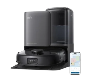 Eufy– Omni E25 Robotstøvsuger og Moppe med Automatisk Tømning og Moppevask (Sort)