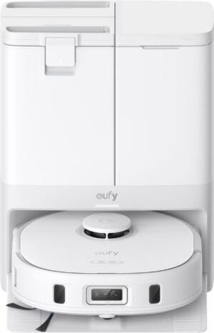 Eufy– X10 Pro Omni Robotstøvsuger og Moppe, 8000 Pa, Selvrensende Station (Hvid)