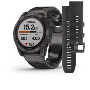 GARMIN - Fenix 7X Sapphire Solar m. DLC titanium&titanium-rem