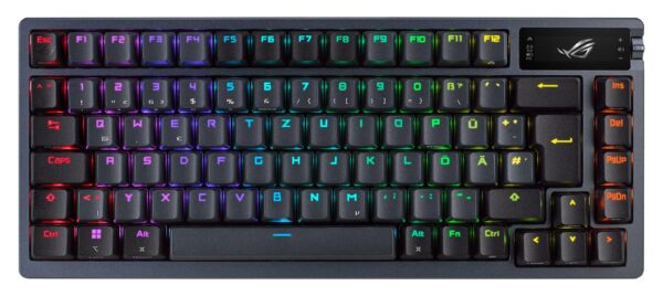 Gaming tastatur ASUS ROG Azoth – USB, RF trådløs og Bluetooth, QWERTY, sort