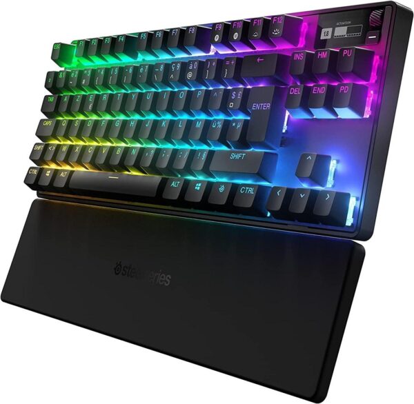 Gaming tastatur SteelSeries Apex Pro TKL – USB, RF trådløs og Bluetooth (QWERTZ, sort)