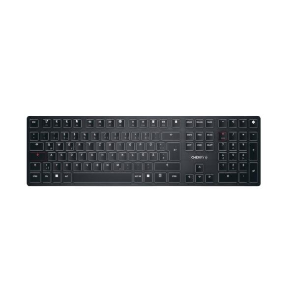 Tastatur Cherry KW X ULP – Universal, USB + RF + Bluetooth, QWERTZ tysk, sort