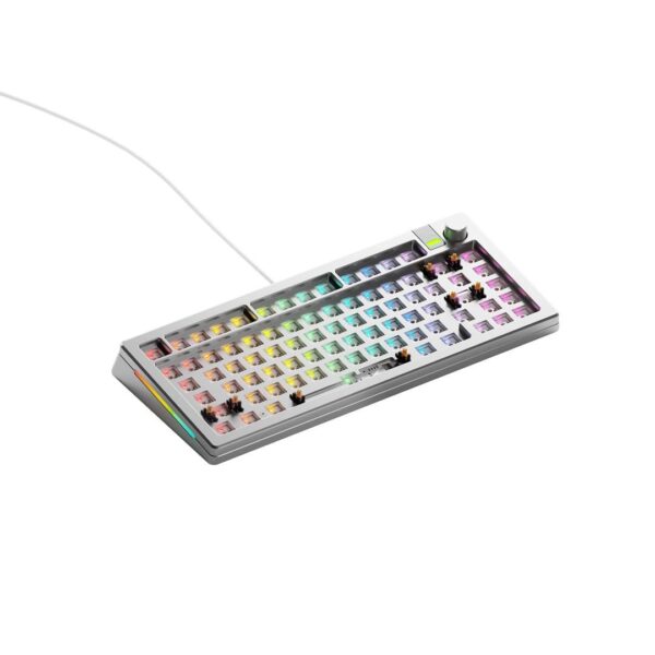 Tastatur gaming GLORIOUS GMMK 3 PRO 75% Barebones, kablet, sølv (US)