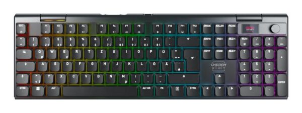 Tastatur til gaming Cherry Xtrfy MX 10.1 Wireless – USB/RF/Bluetooth, QWERTZ tysk, sort