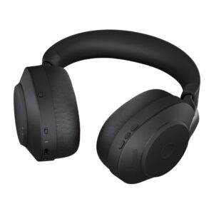 Trådløse over-ear høretelefoner Jabra Evolve2 85 med Link380a UC, stereo og ladestand – sort