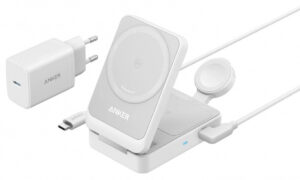 Anker MagGo 3-i-1 Trådløs Oplader - 15W, Hvid