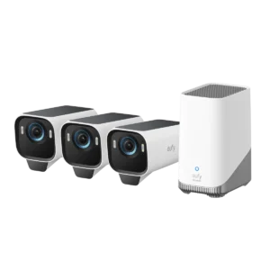 Eufy - EufyCam S3 Pro 3-kamera-sæt – 4K solcelledrevet sikkerhedskamerasystem med MaxColor Vision™