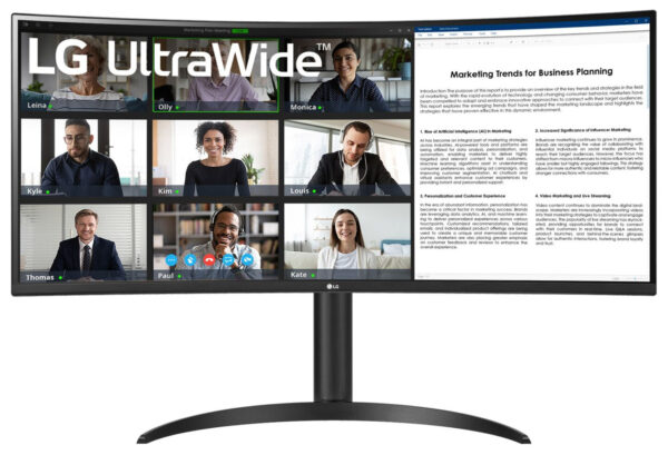 LG 34WR55QK-B.AEU Kurvet Computerskærm - 34" 3440x1440 - Sort