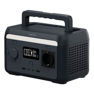 Logilink Bærbar Power Station med Powerbank/Nødlys - 300W (6 Udtag)